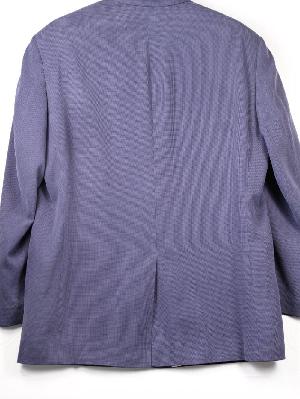 Alan Flusser 100% Silk Sport Coat -- Blue/Navy Puppytooth -- Size 48L - Picture 2 of 7